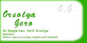orsolya gero business card